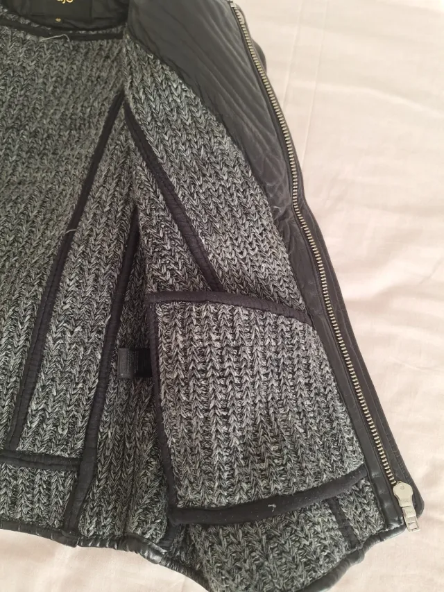 Cazadora cuero Maje negra