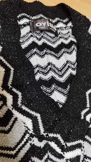 Vestido manga acampanada con medidas.