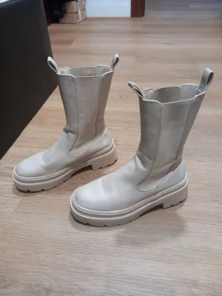 Botas beige mujer talla 36