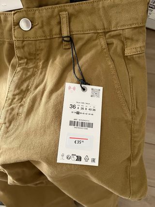 Pantalón Zara Marrón Talla 36
