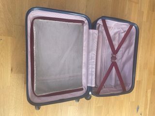Maleta de cabina azul y gris
