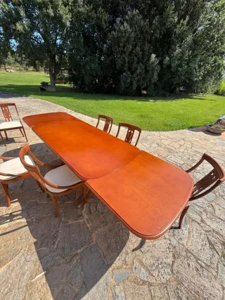 Mesa de comedor y 6 sillas madera