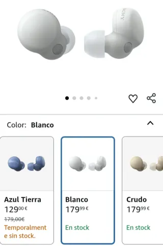 Sony Auriculares LinkBuds S Blancos bluetooth 