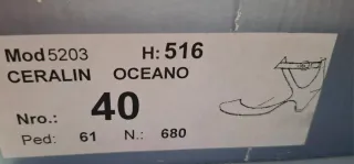 Zapatos de tacón azul con pulsera