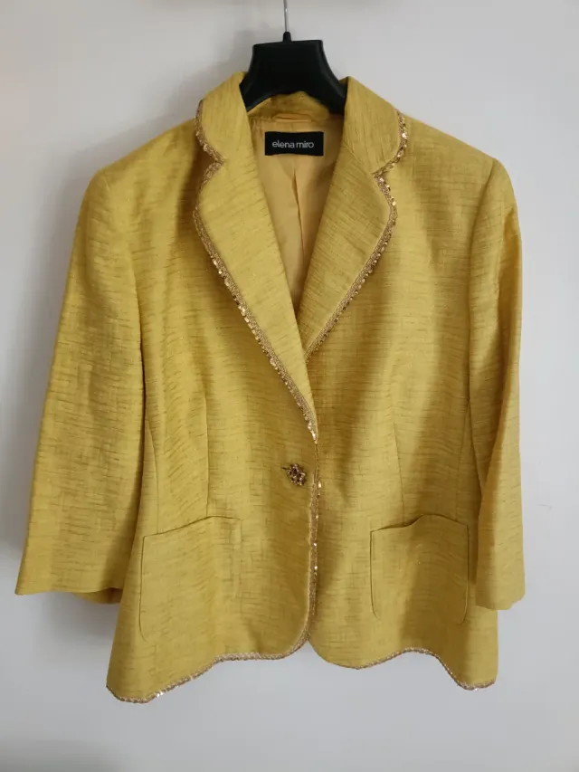 Giacca Elena Mirò donna colore giallo TG48 Italia 