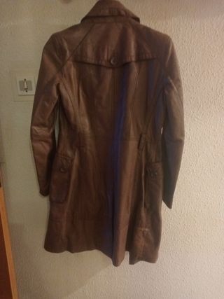 Chaqueta de piel marrón talla 36