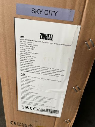 Patinete ZWHEEL ZFOX MAX - Sky City (Azul)