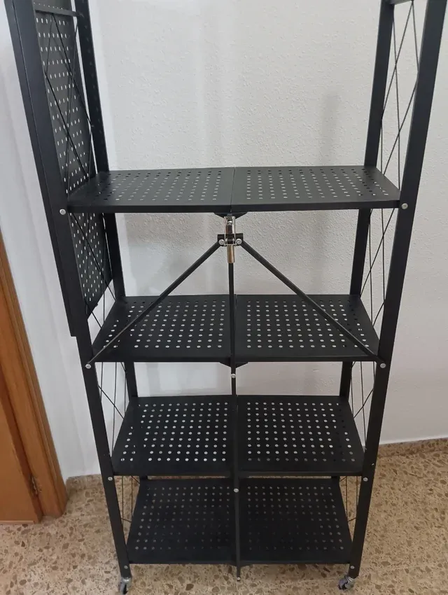 Estantería metálica plegable negra
