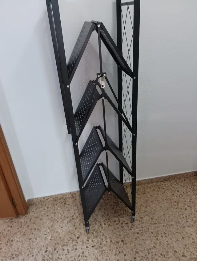 Estantería metálica plegable negra