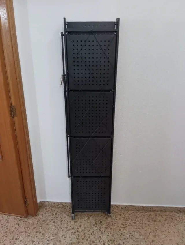 Estantería metálica plegable negra