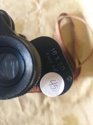 Prismáticos Vintage con Funda de Cuero