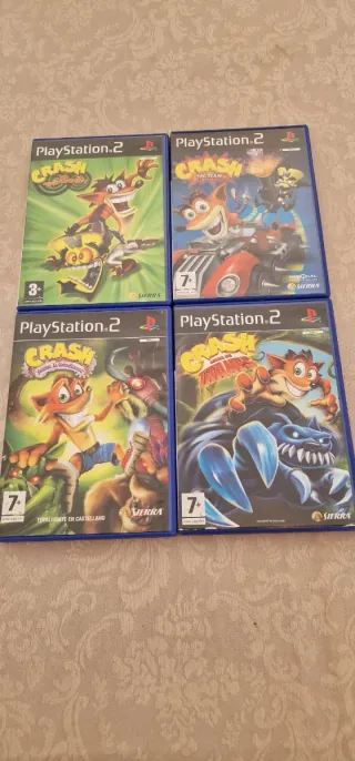 Lote 4 Juegos PlayStation 2 Crash Bandicoot
