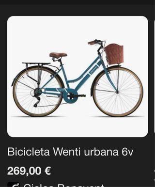 Bicicleta Urbana Wenti 6V con 3 meses. Reestreno!!