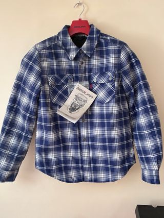 Chaqueta moto Segura cuadros azul Talla S