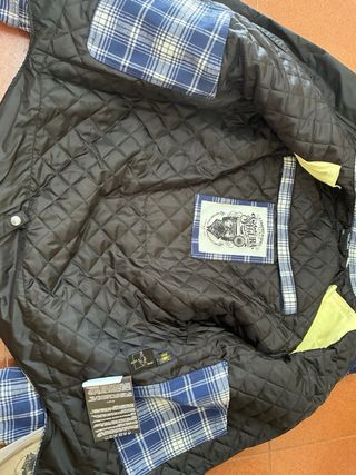 Chaqueta moto Segura cuadros azul Talla S