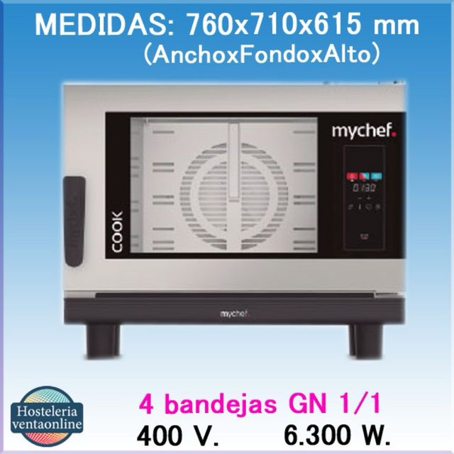 Horno Industrial Nuevo Mychef 4 Bandejas GN 1/1
