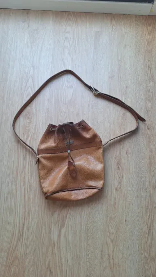 Bolso Christian Dior Cuero Marrón y Beige