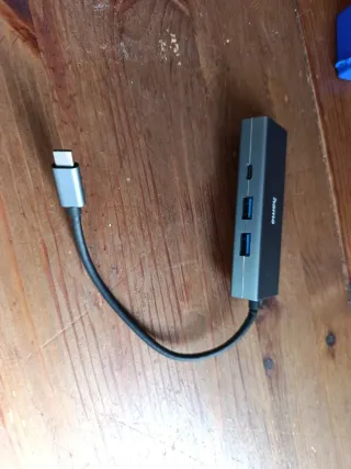 Adaptador Hama USB C a Ethernet y 2 USB