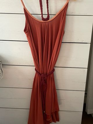 Vestido BsB Talla Única Naranja/Rojo