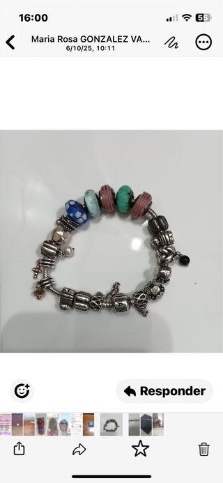 Pulsera Pandora con 21 Abalorios 