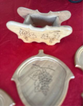 Set sottobicchieri legno uva