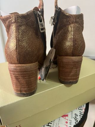 Botines A.S. 98 Marrón/Dorado Talla 39