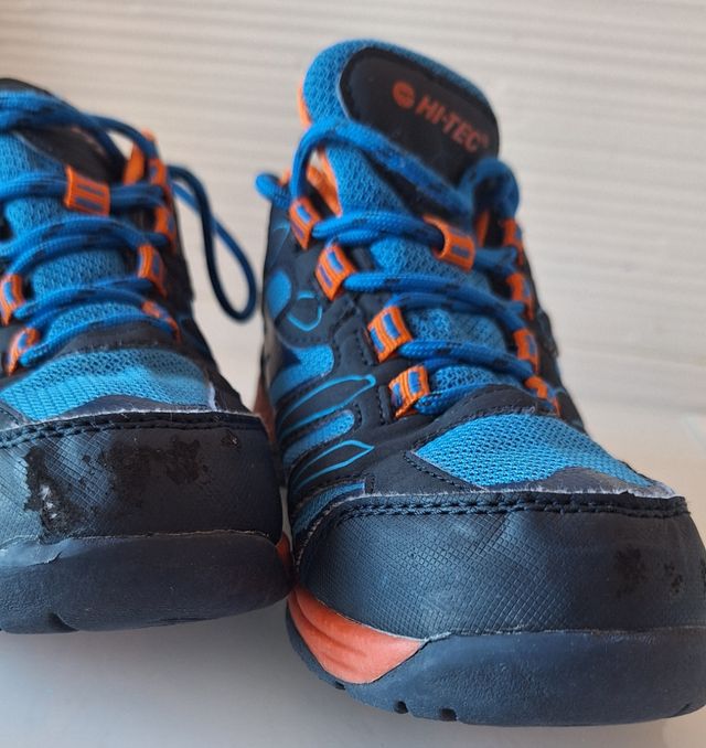 Botas de monte Hi-Tec niño azul/naranja