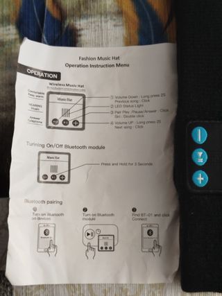 Cinta Diadema Musical Auricular Bluetooth