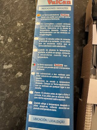 Calentador Termocalentador Vulkan para acuarios