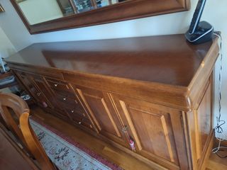 Comedor madera natural completo
