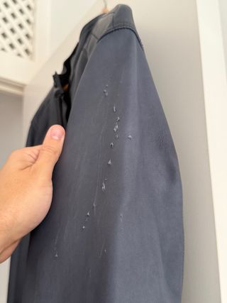 Chaqueta de piel azul Massimo Dutti
