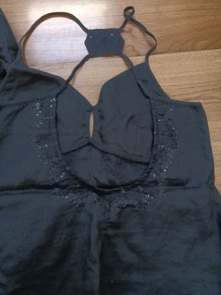 Traje Naf Naf Negro Talla 38 Evento. Tres piezas.
