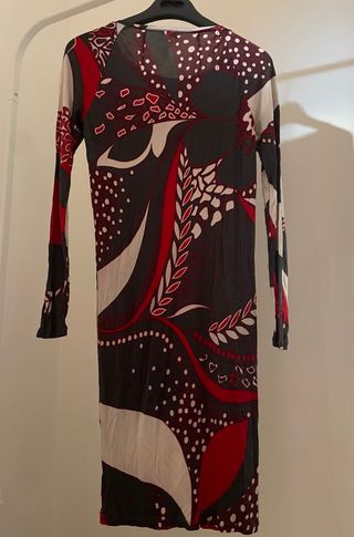 Abito Marella donna fantasia grigio rosso