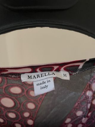 Abito Marella donna fantasia grigio rosso