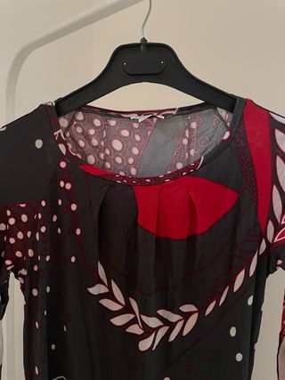 Abito Marella donna fantasia grigio rosso