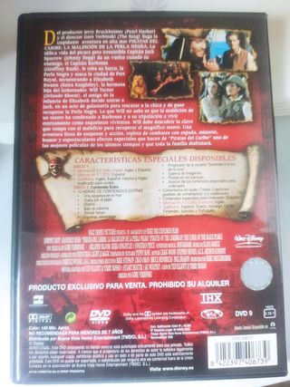 DVD Piratas del Caribe: La Maldición de la Perla N