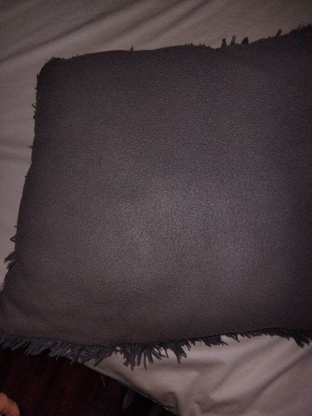 Cojín decorativo gris perla suave