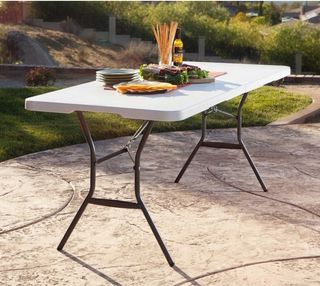 Mesa Plegable Exterior Blanca
