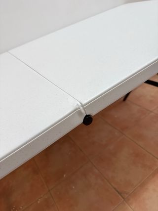 Mesa Plegable Exterior Blanca
