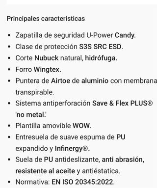 Zapato seguridad mujer