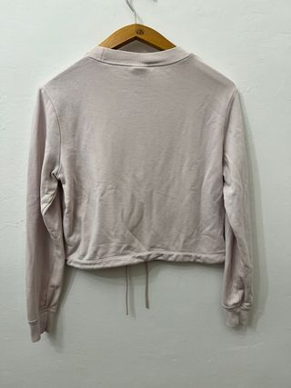Felpa Nike Rosa Chiaro Logo Bianco Taglia S