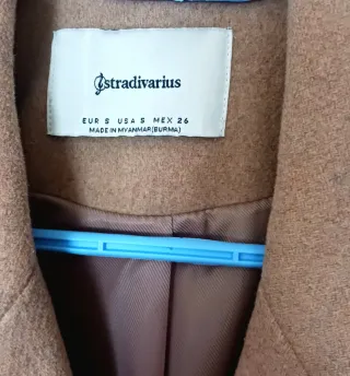 Abrigo Stradivarius Camel Mujer