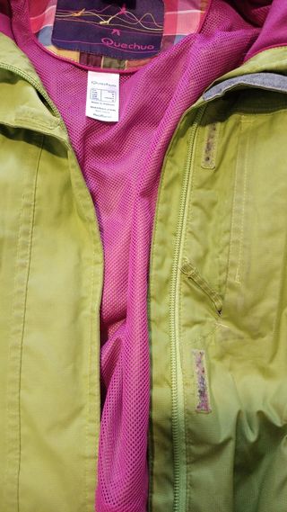 Chubasquero Quechua verde talla M