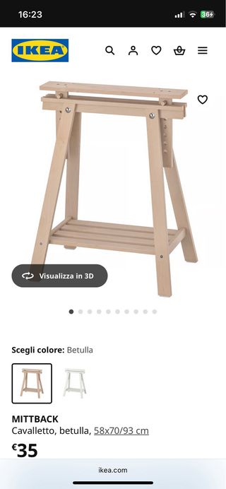 Cavalletto IKEA MITTBACK legno