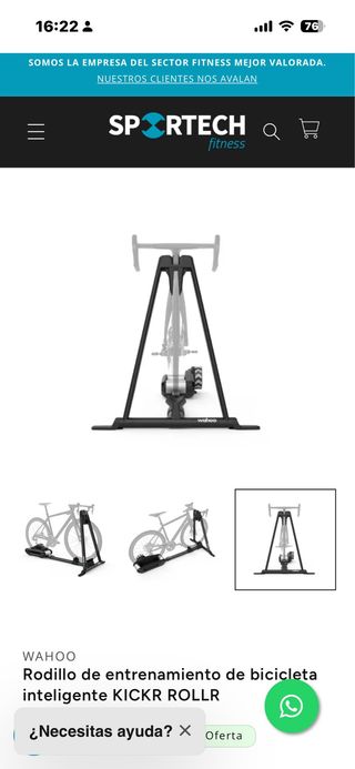 Rodillo Entrenamiento Bicicleta Wahoo KICKR
