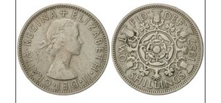 Moneda Dos Chelines Isabel II 1957