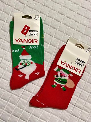 2 pares calcetines Navidad nuevos