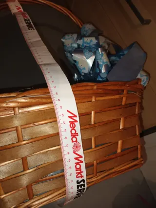 Cesta mimbre para flores