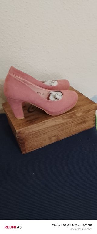 Zapatos de tacón rosa talla 36