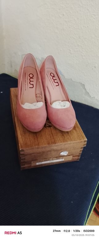 Zapatos de tacón rosa talla 36